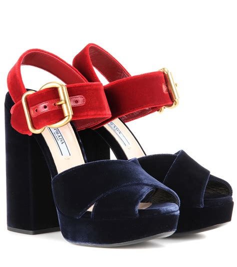 prada sandali platform velvet|prada platform sandals sale.